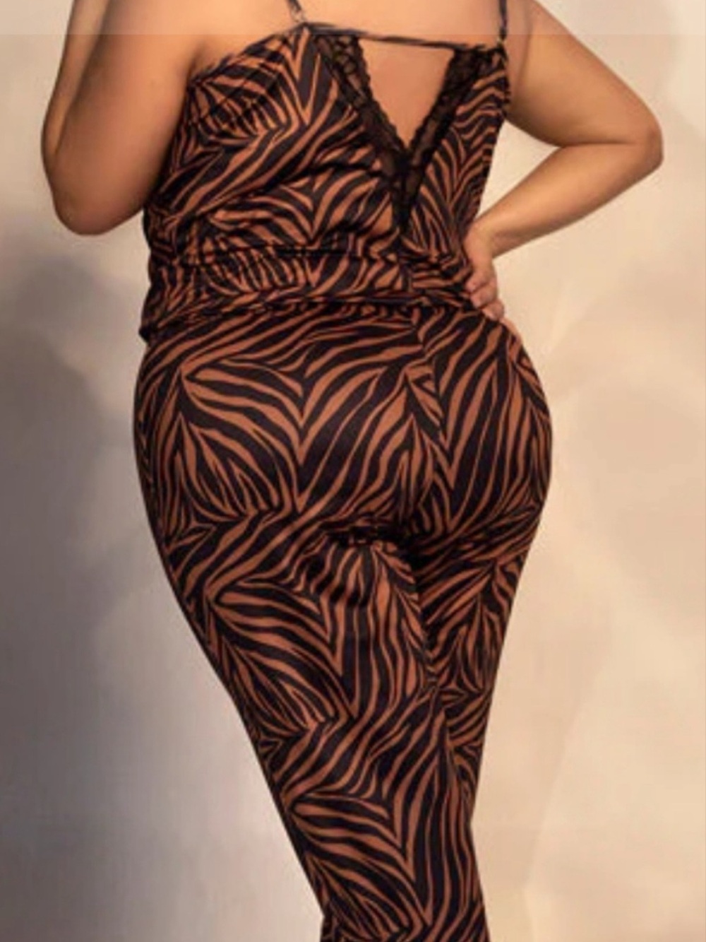 Orange and Black Zebra Print Dress - Picture 7 of 7